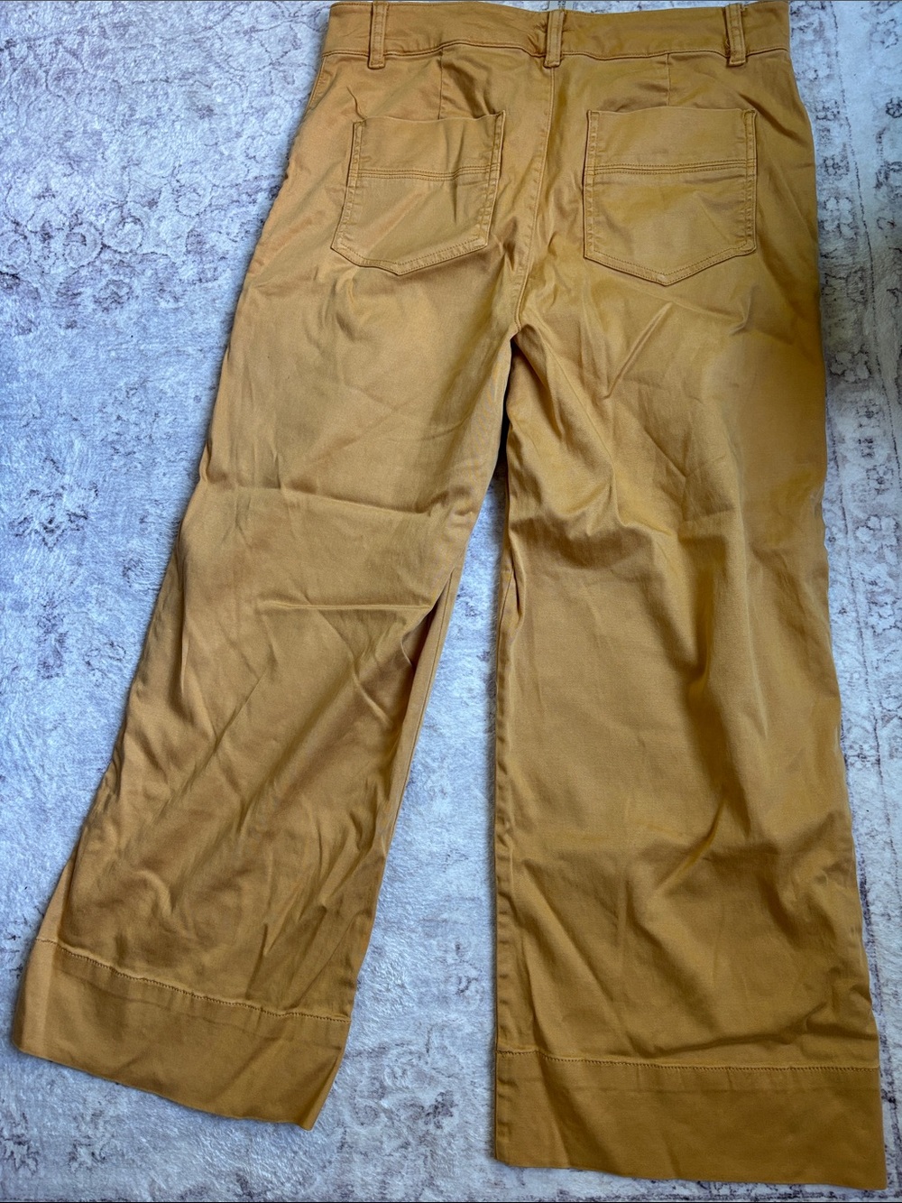 Joie Wide-Leg High-Rise Pants in Mustard - Picture 2 of 3